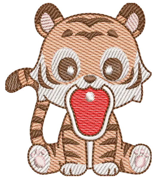 Matriz de Bordado Tigre com Bife